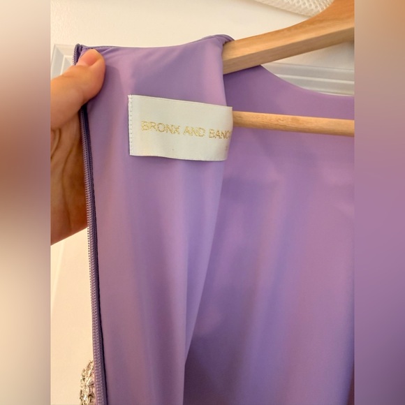 NWOT BRONX AND BANCO Camila Lilac Rhinestone Cutout Maxi Dres, Evening Gown - Picture 15 of 16